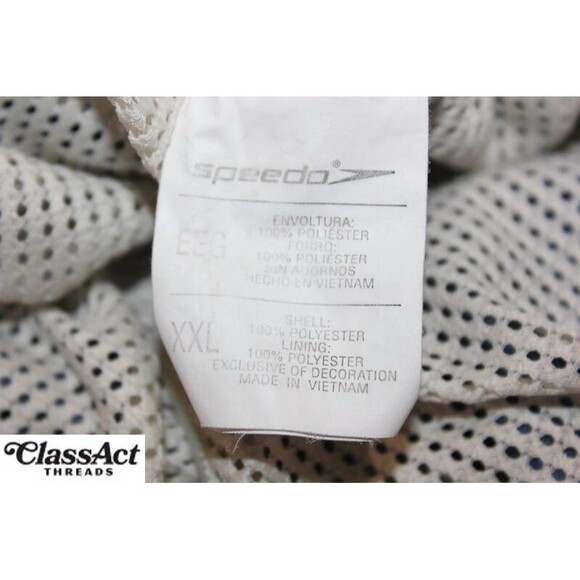 Speedo Swim Trunks Men’s Blue Drawstring Polyester Pockets Sz XXL - Picture 5 of 7